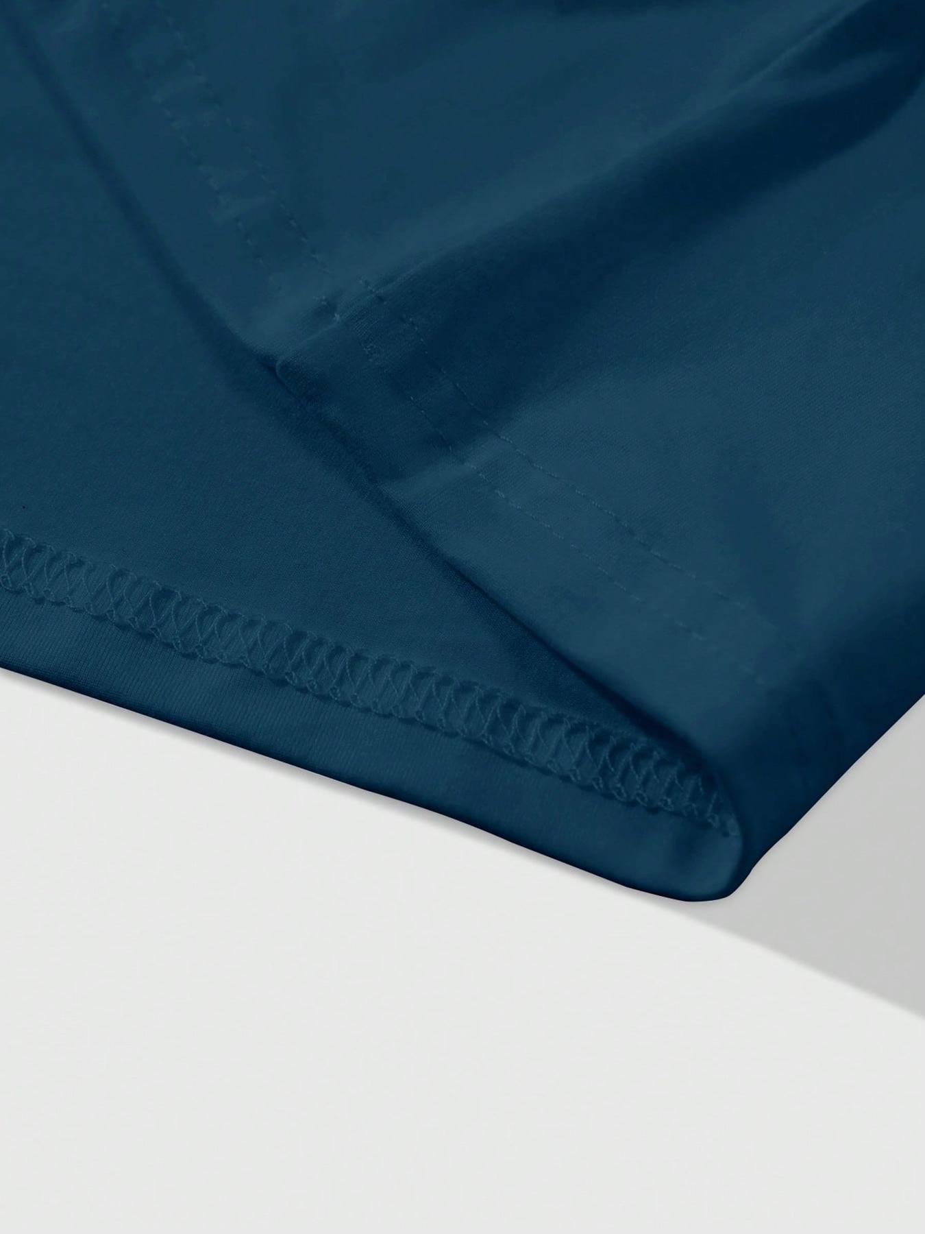 Men's Solid Short Sleeve Tee, Loose Casual Comfy Round Neck T-shirt for Summer, Fashion Men's Top for Daily Wear, Tropical