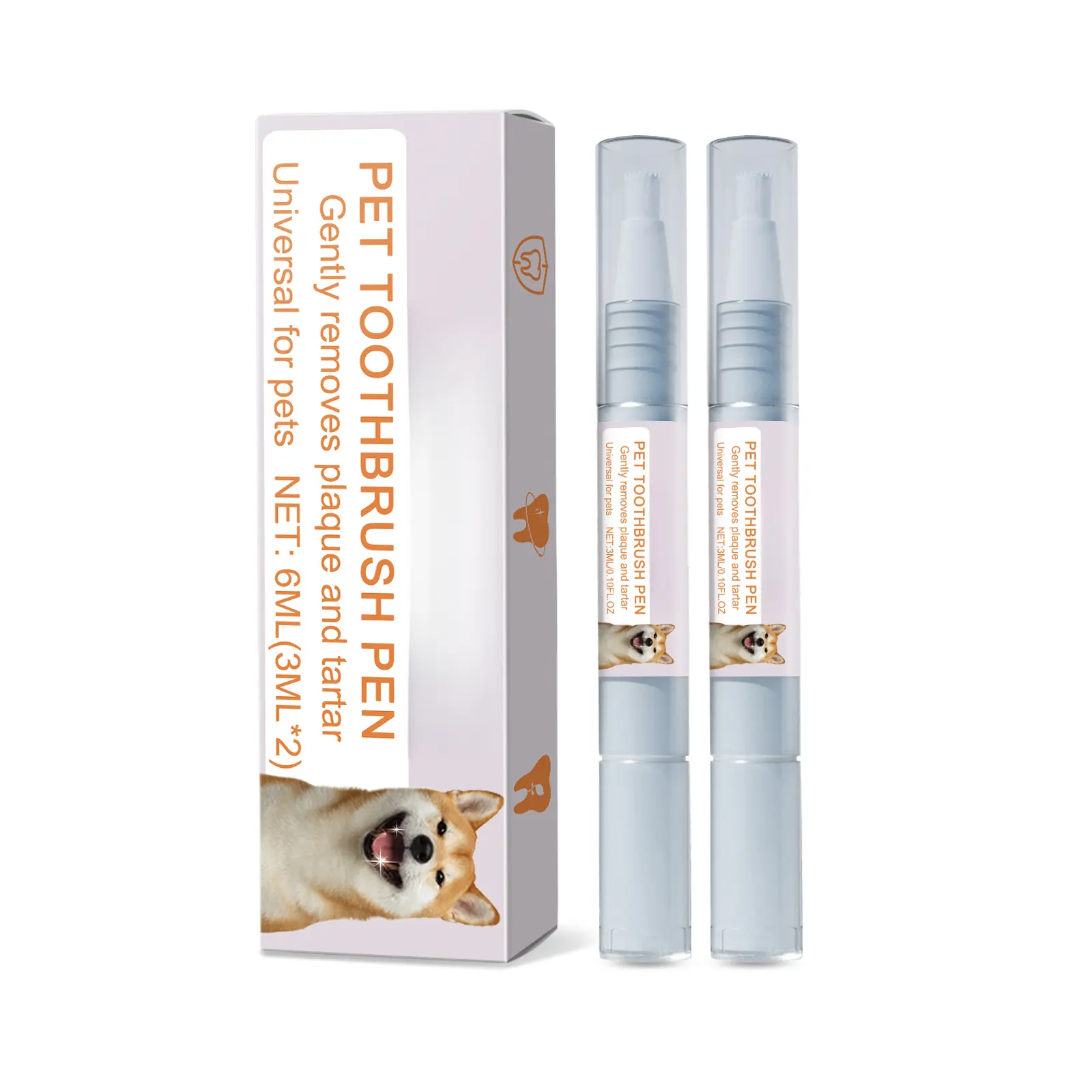 Pet Teeth Cleaning Pen, Remove Tartar & Plaque, Freshen Breath, Eliminate Bad Odor for Dogs & Cats,Bunny,finger