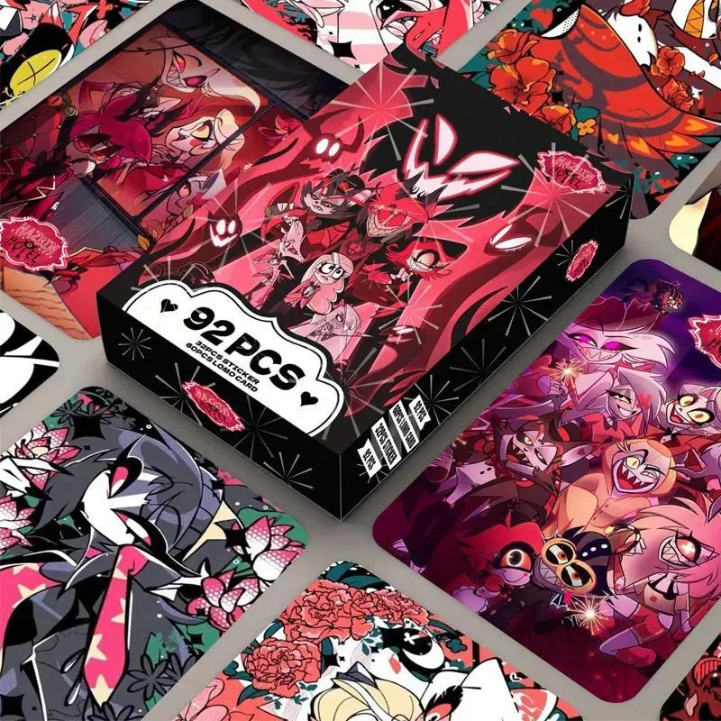 2026 hot item 92PCS Hazbin Hotel Card Box Set with Exquisite Photo Cards LOMO Cards Popular toys