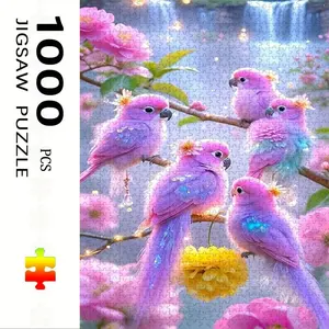 1000 Piece Bird Puzzle, Large Adult Family Interactive Toy, DIY Home Decor, Holiday Scene, Mixed Colors, Perfect Gift, Durable Puzzle