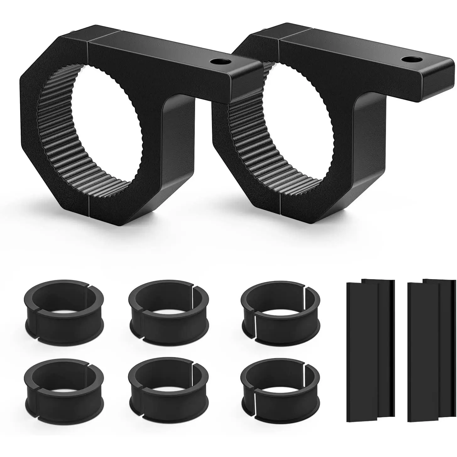 Nilight 2PCS Aluminum Alloy Roll Bar Clamp Mounting Brackets - LED Light Mount Support with Secure Grip, Fits 2.135in,2.25in,2.375in,2.5in Tubes for ATVs/Trucks Motor Parts Accessories, Led Lights, Tube Sizes