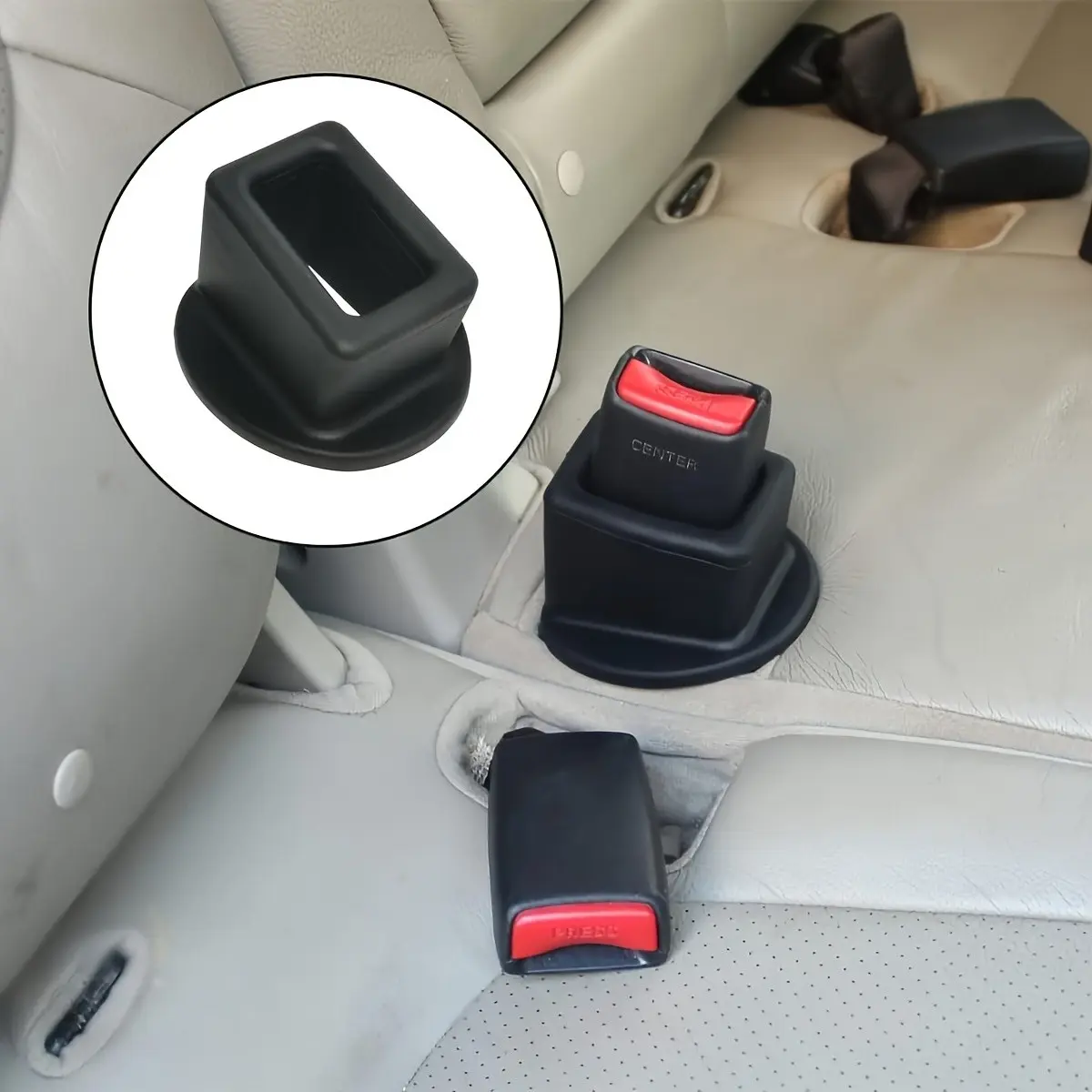 Silicone Seat Buckle Fastener, Easy Access Car Seat Reinforcement, Keeps Socket Buckle Upright, Compatible with Most Cars, 1pc Set, Car Accessory, Automotive