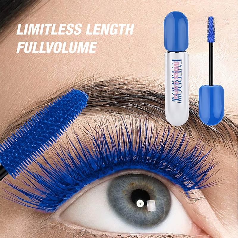 Long Lasting Blue Mascara, 1 Count Natural Curl Eyelashes Mascara for Eyelashes Lengthening Volumizing Defining Fluffy Lashes Mascara, Professional Eye Makeup Products, Cosmetic