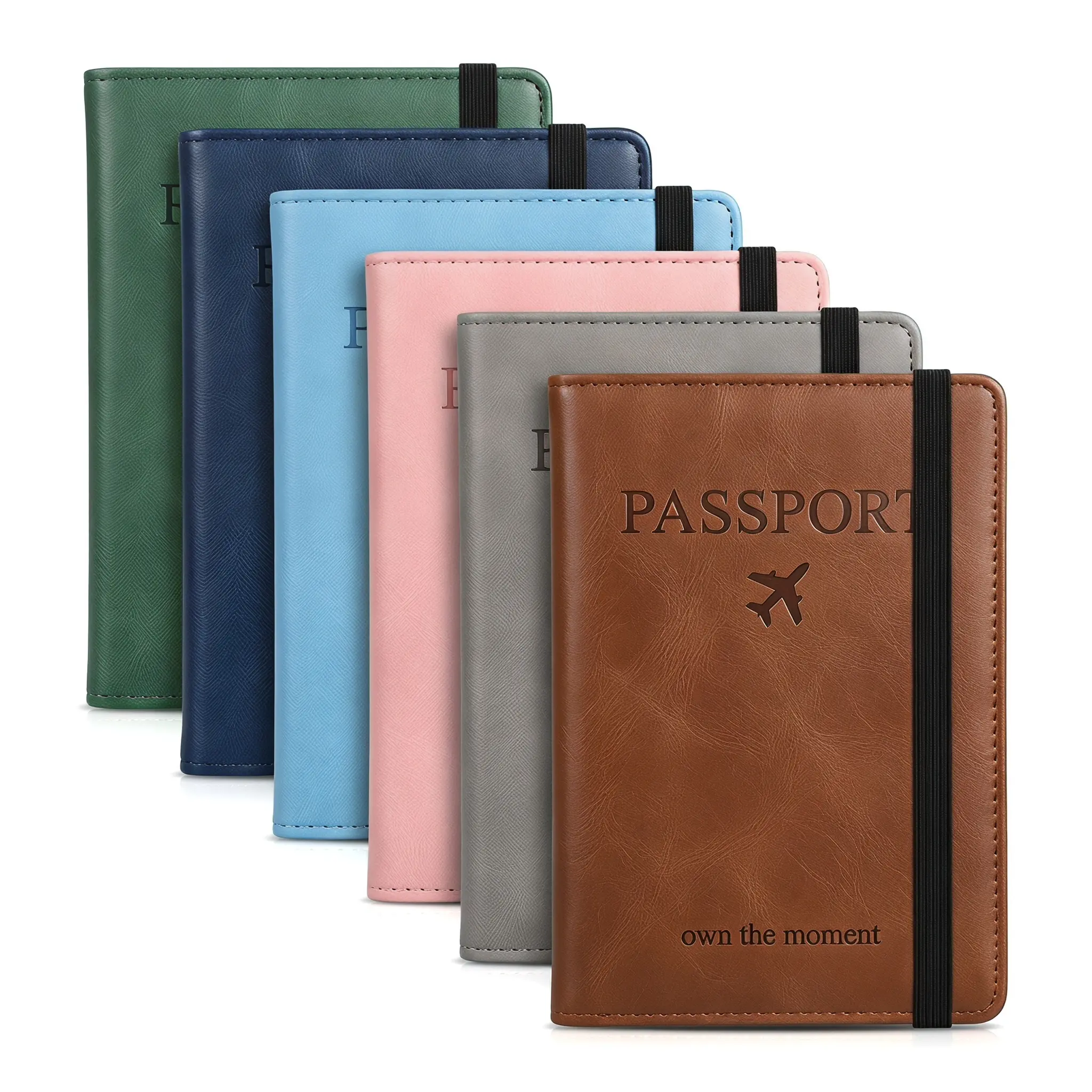 Keep your travel documents secure: PU leather passport and card holder—slim and lightweight with multiple card slots. A unisex travel essential featuring anti-theft scanning protection.