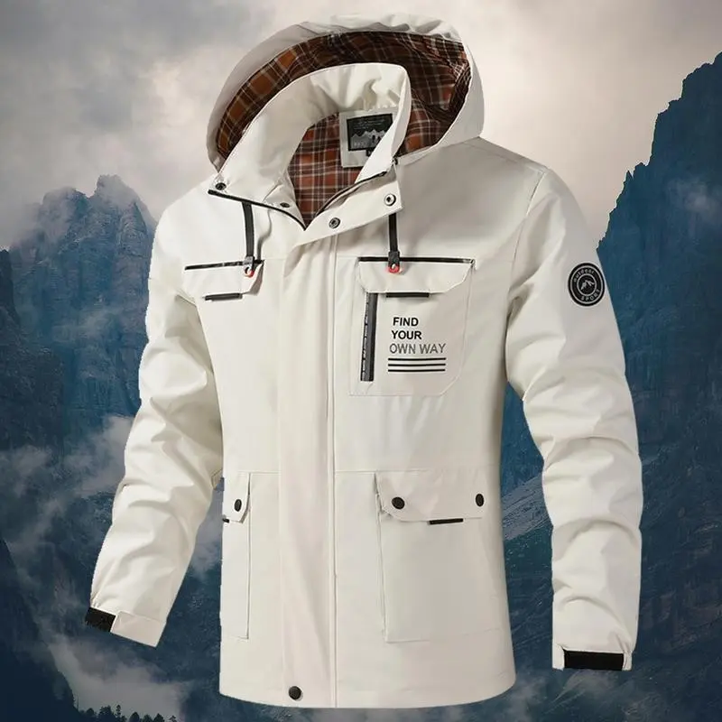 Men's Heavyweight Alpine Jacket - Mountaineering Coat with Hood - Zipper Pockets - Outdoor Skiing - Hiking - Snowboarding - Machine Washable Winter Jacket - Expedition Gear - Men's Gift - Menswear - Men's Christmas Apparel