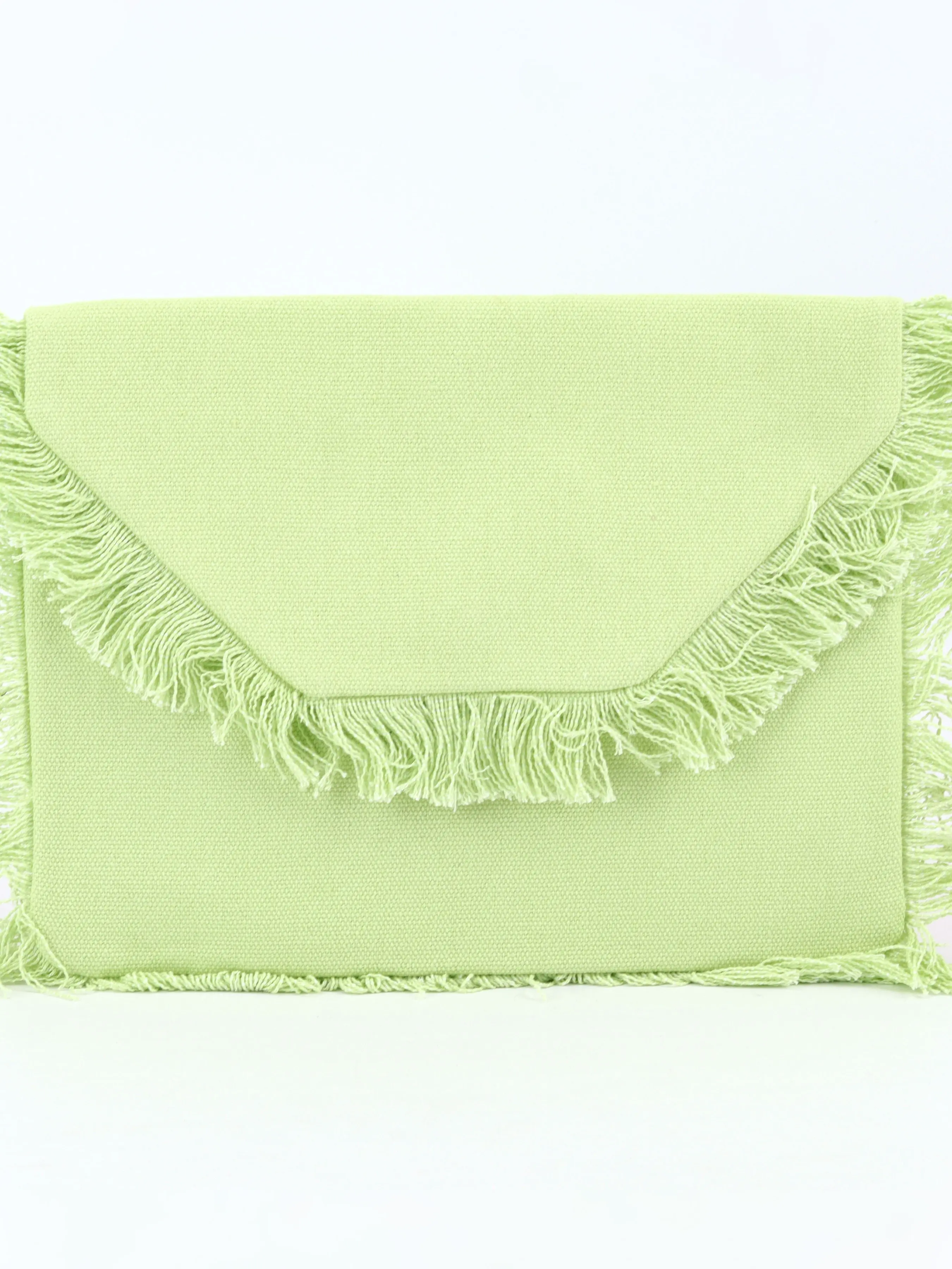 Japanese Style Light Tassel Handbag, Minimalist Envelope Design, Perfect for Travel, Holidays, and Photoshoots, Ideal for Small Items