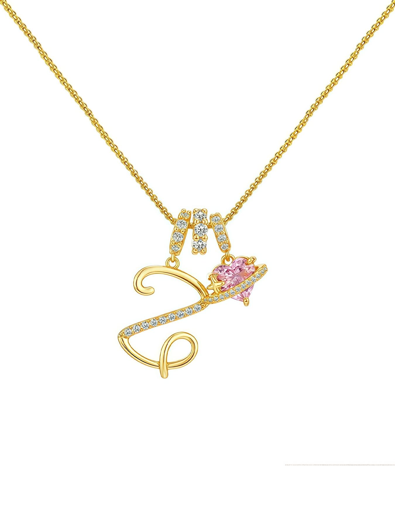 Apple Shape Rose Jewelry Gift Box With Initial Letter Love Heart Necklace for Women, Valentine's Day Wedding Anniversary Jewelry Gift for Girlfriend Wife, Birthday Christmas Gift for Daughter Mom Apple Shape Rose Jewelry Gift Box With Initial Letter Love Heart Necklace for Women, Valentine's Day Wedding Anniversary Jewelry Gift for Girlfriend Wife, Birthday Christmas Gift for Daughter Mom