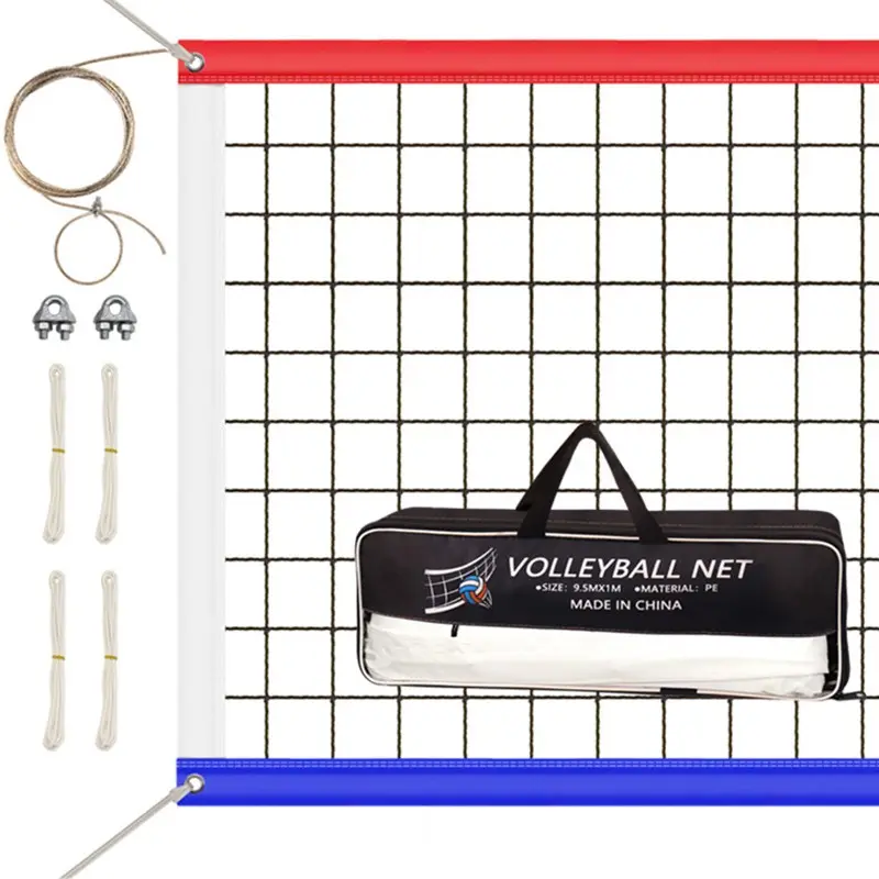 Professional Outdoor Volleyball Net, Durable 600D Nylon, Weather-Resistant, Extended Aircraft Wire Rope, Ideal for Yard, School, Beach, Pool