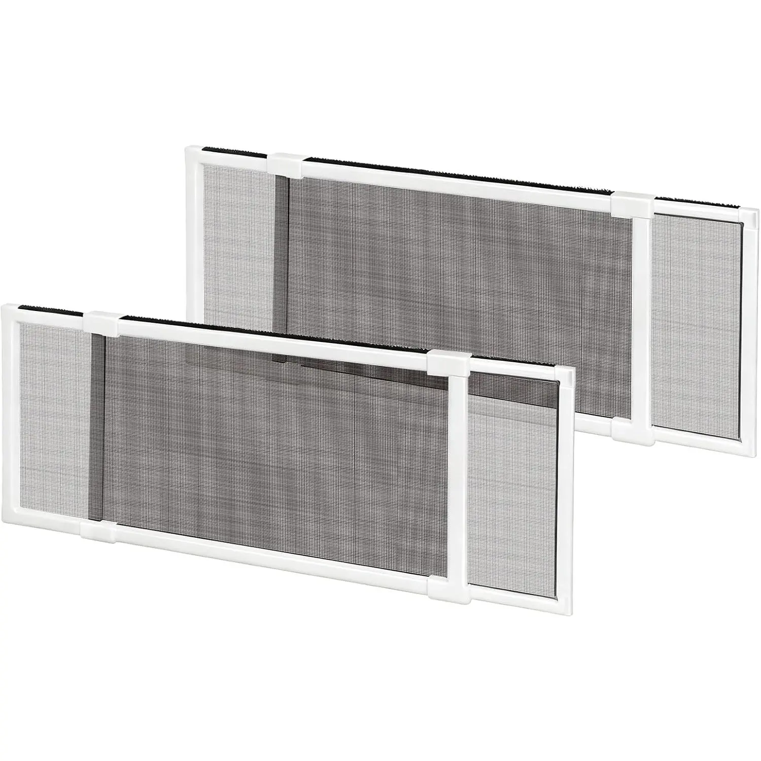 2 Pack Expandable Window Screen, 2 Way Sliding Adjustable Window Screen, Horizontal (10" H x 16" - 30" W), Horizontal and Vertical Adjustable, Durable  Screens for Window