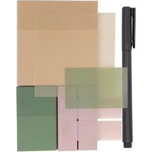 Transparent Pastel Sticky Notes, Clear Sticky Tabs - Translucent Page Flags Book Markers,  for Reading Annotating,  Journaling School Study Office School Supplies
