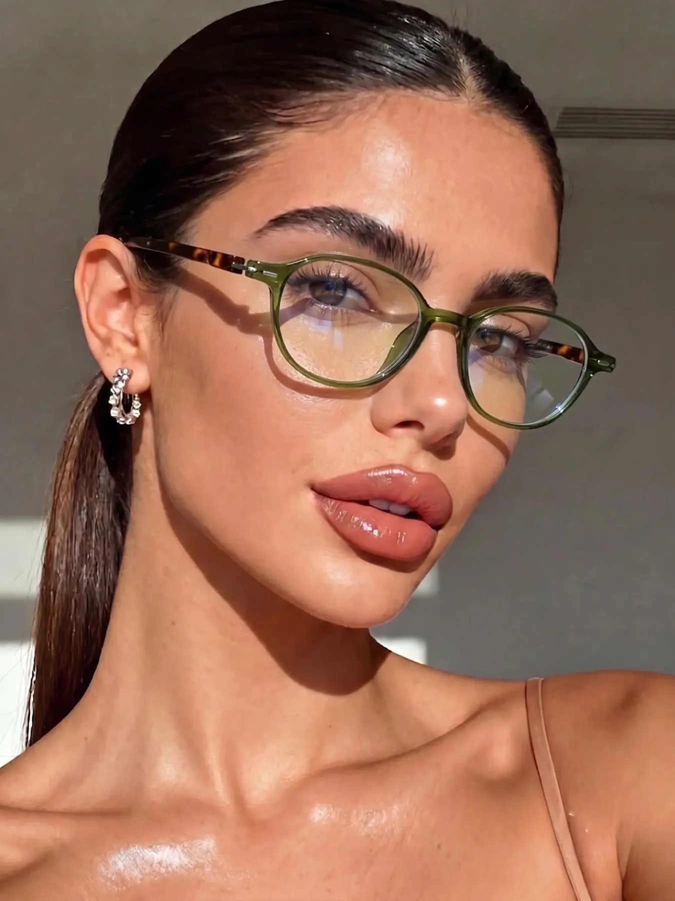 Elegant Leopard Print Women's Blue Light Blocking Glasses, Transparent Frame Design, Perfect Daily Accessory, Stylish and Cute, Fashion Glasses