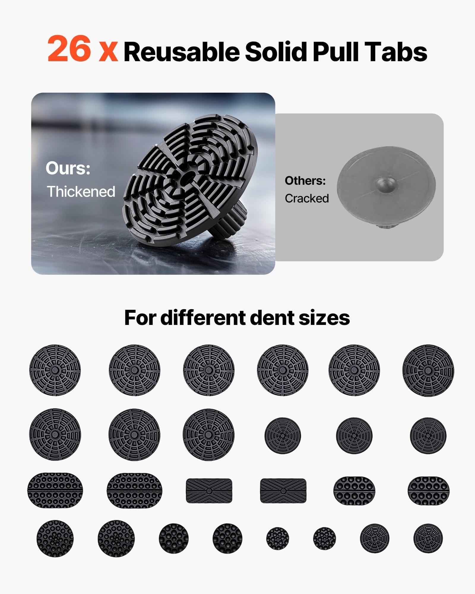 VEVOR Dent Puller Kit, 61 PCS Paintless Dent Removal Kit with Golden Lifter, Slide Hammer T-Bar, Glue Gun, Auto Body Hail Damage Repair Remover Tools for Car Refrigerator Large Small Door Ding Repair VEVOR Dent Puller Kit, 61 PCS Paintless Dent Removal Kit with Golden Lifter, Slide Hammer T-Bar, Glue Gun, Auto Body Hail Damage Repair Remover Tools for Car Refrigerator Large Small Door Ding Repair