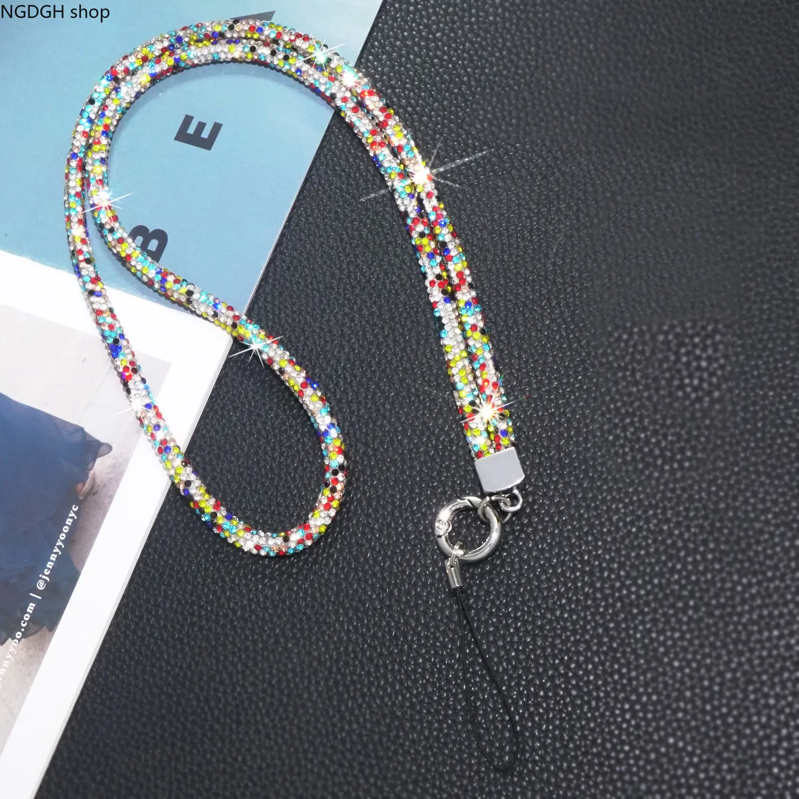Women's Adjustable Rhinestone Phone Strap - Sparkling Crystal Bling Crossbody Neck Lanyard, Trendy Fashion Accessory for Sports & Outdoor Use, Accessories