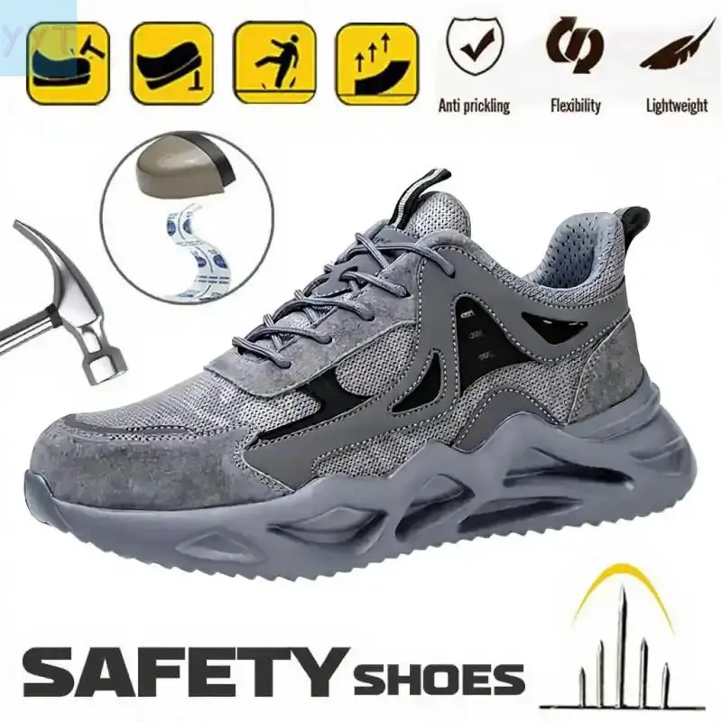 YYT1 -Resistant Steel Toe Safety Boots Puncture Proof Breathable Lightweight All-Day Comfort Guarantee