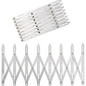 Aluminum Expanding Sewing Gauge Button Guide Equal Space Expandable Sewing Tools Device  Buttons Pleats Crafts