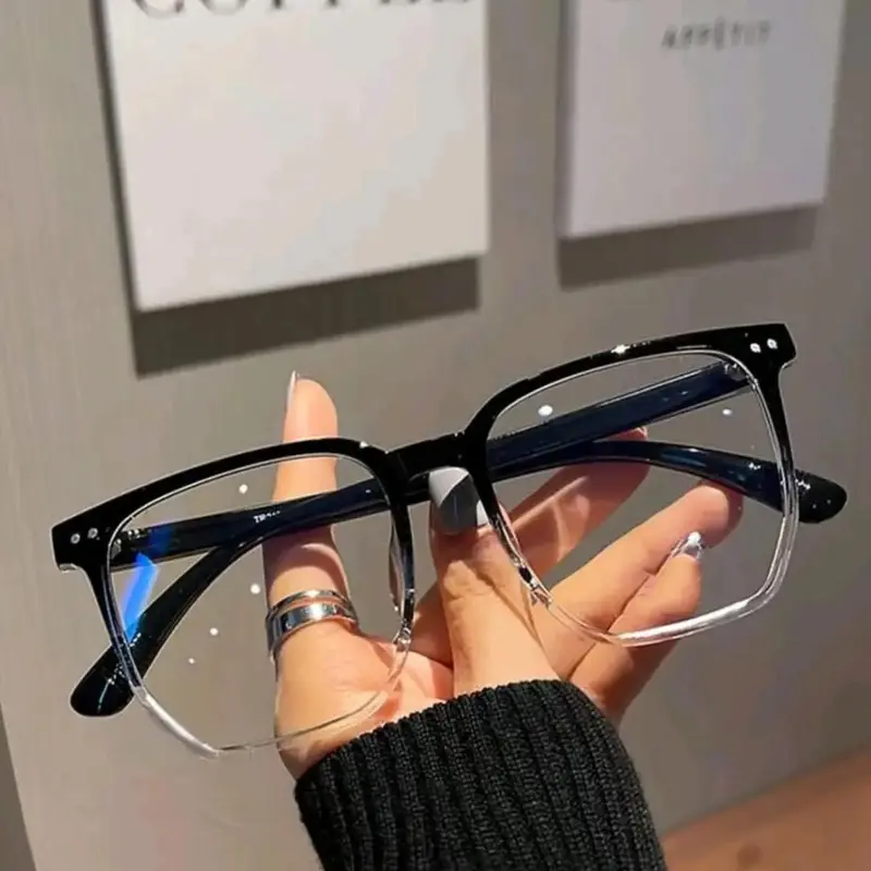 Summer Street Trend Minimalist Eyeglasses, Fashion Frames Eyeglasses, His and Hers Gifts, Casual Large Square Frame Glasses, Fashion Accessories, Fashion Accessory Eyewear, Everyday Eyewear, Lightweight Eyewear, Trendy Casual Eyeglasses
