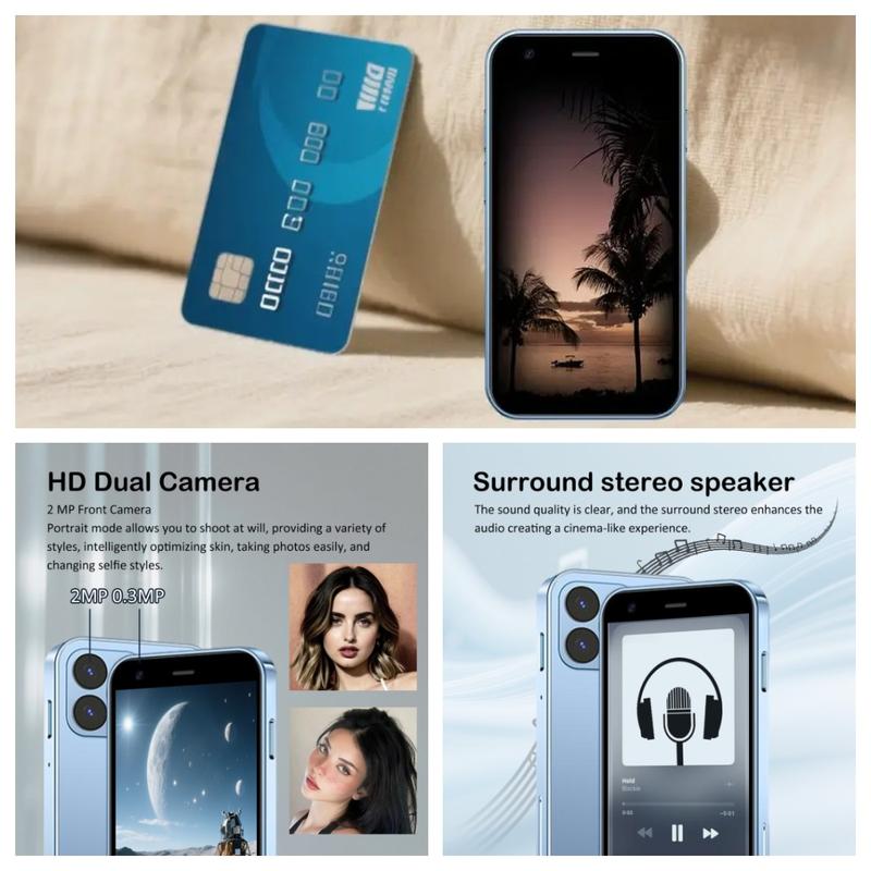 Student Mini Smartphone with 3-Inch HD Display, 2gb RAM, Dual Sim, 900mah Battery, Android System, Compact Design, Ideal for Studying