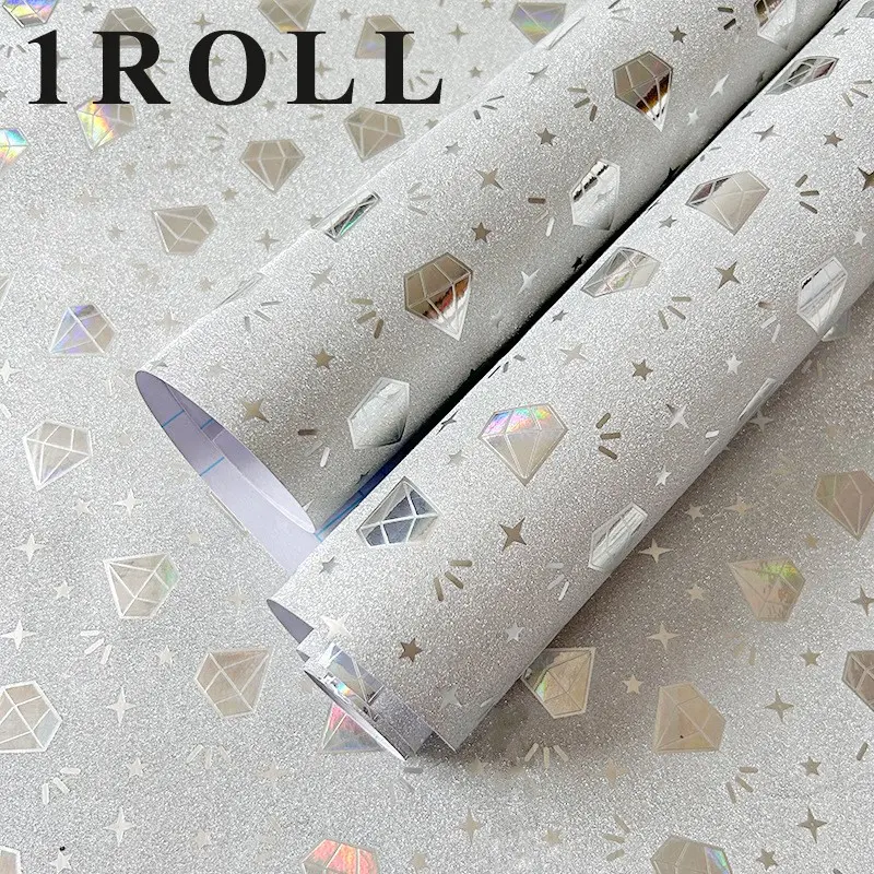 Self-Adhesive Peel N Stick Wallpaper Roll with Fine Sparkles, Ideal for Desktop Decoration, Wall Decor, Gift Wrapping, Easy to Apply
