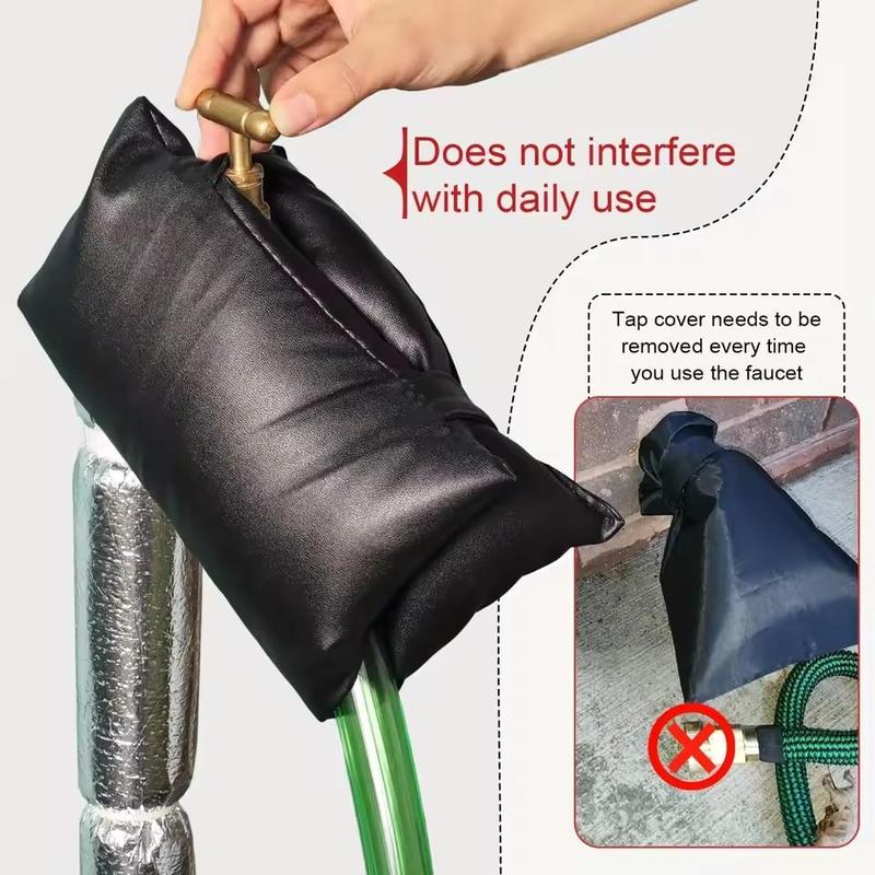 2Pcs Winter Outdoor Faucet Cover 5.9"W×7.8"H - Reusable Insulated Antifreeze Spigot Backflow Protective Cover