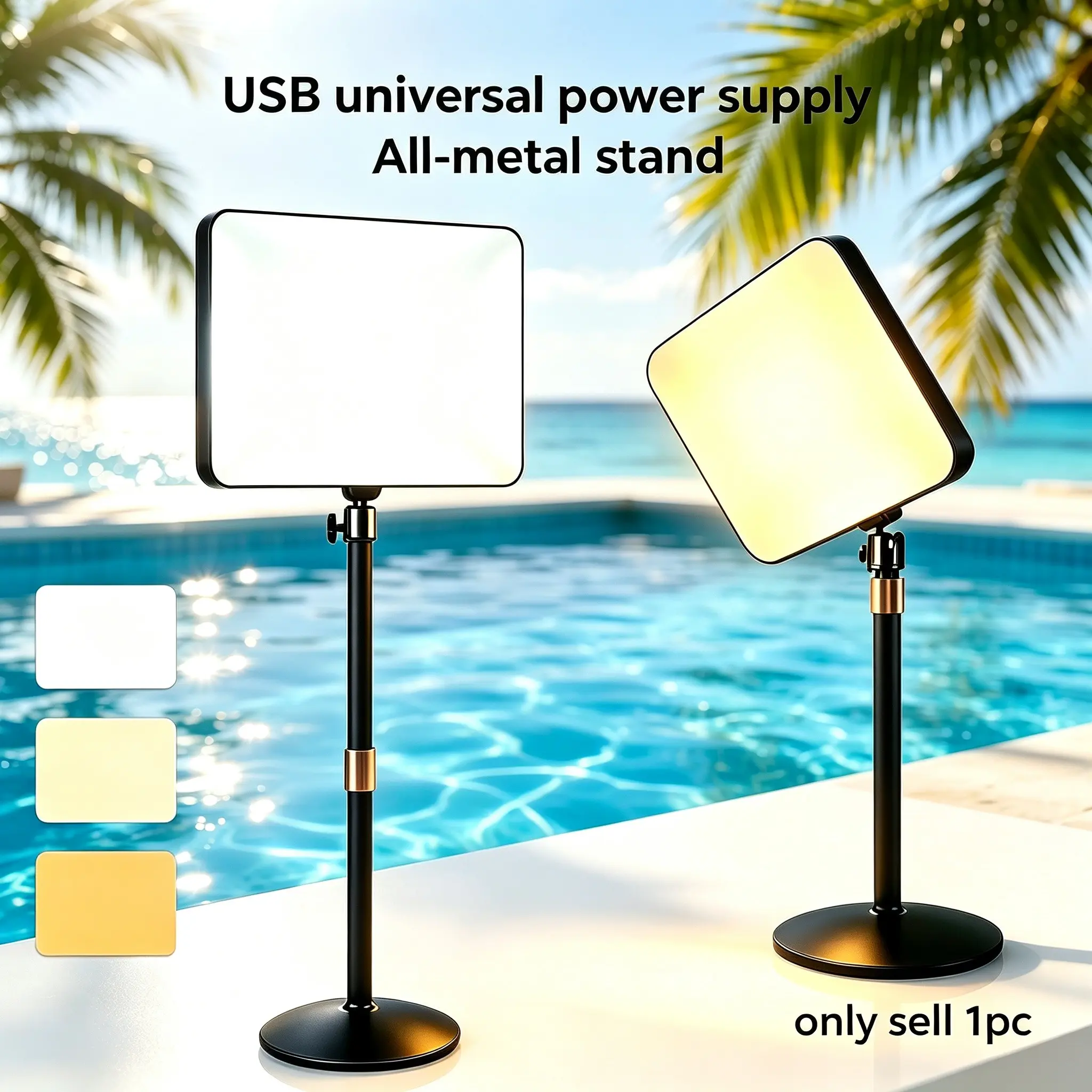 Integrated Heavy-Duty Base Flat Diffused Light, Adjustable Metal Stand, Live Streaming Shop Photography, LED Lighting Pl-26 Model, Photography Lights