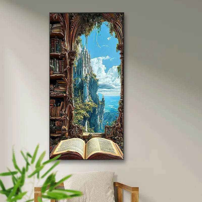 Fantasy Portal Diamond Painting, Frameless Full Drill, DIY Magic World Art, Wall Decor for Study, Bedroom, Living Room, Home Ornament