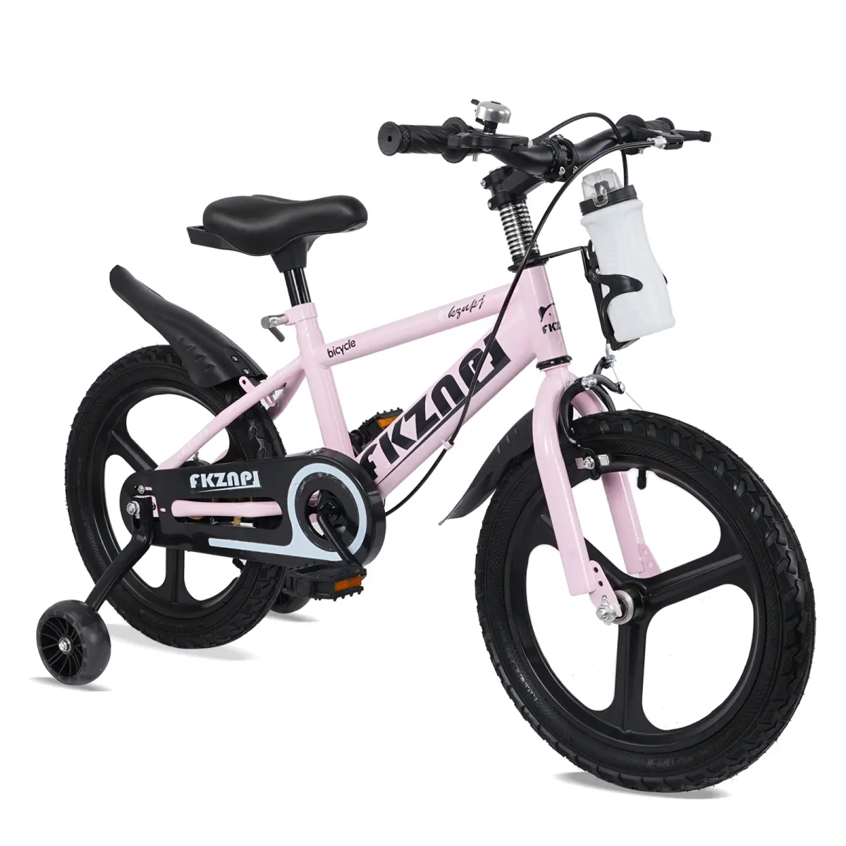AobtkelFKZNPJ Kids Bike 16 Inch – High Carbon Steel Frame, Magnesium Alloy Wheels, Training Wheels with Night Glow, Adjustable Seat, Water Bottle – Girls & Boys Bicycle Ages 3-9, Toddler Bike