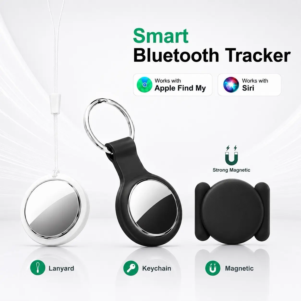 Location Tracker with Strong Magnetic IOS Anti-loss Positioning Device Kits for iphones Locator works with Apple Find My APP