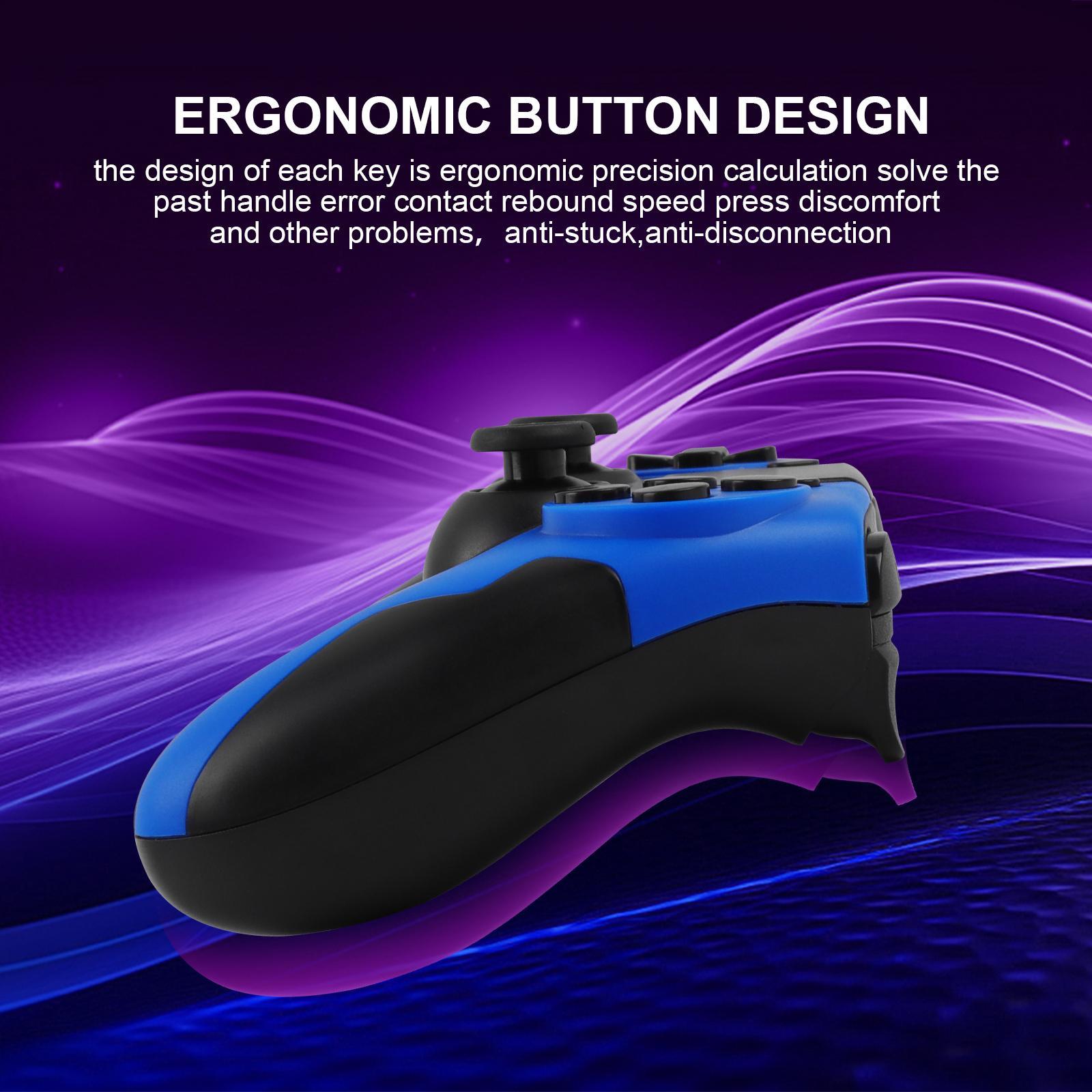 GAMINJA Wireless Controller, BT Wireless for PS4/PS4 Slim/PS4 Pro/PC, Multifunctional Game Controller with Touchpad & Triangle Board Light, Gamepad, Wireless Game Controllers