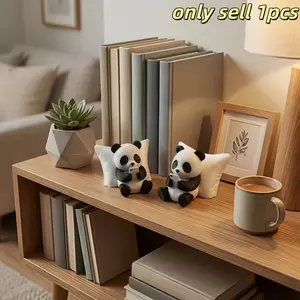 Cute Lazy Panda Ornament, Soft and Adorable Design, High-Quality Craftsmanship, Perfect for Car Dashboard, Desk, Home Shelf, Stress Relief Decor, Ideal Gift
