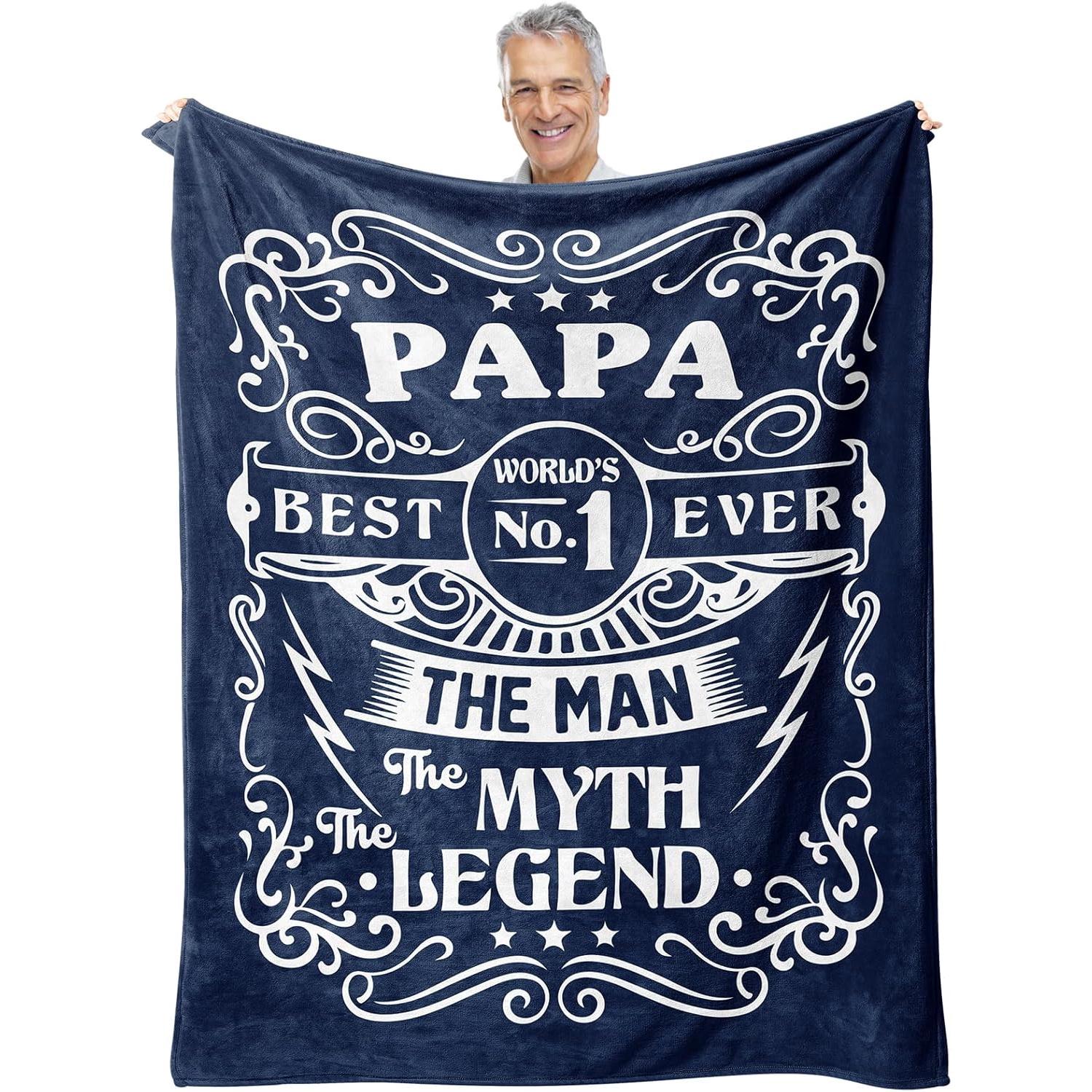 Grandpa Gifts Blanket 60"X80", Birthday Gifts for Grandpa, Papa Gifts, Grandpa Fathers Day Birthday Gifts, Gifts for Papa, Best Grandpa Gift Ideas, Christmas Grandfather Gifts from Grandkids
