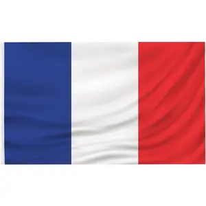 France flag 3x5 FT French flag Polyester outdoor indoor Canvas Header and Double Stitched with two Brass Grommets