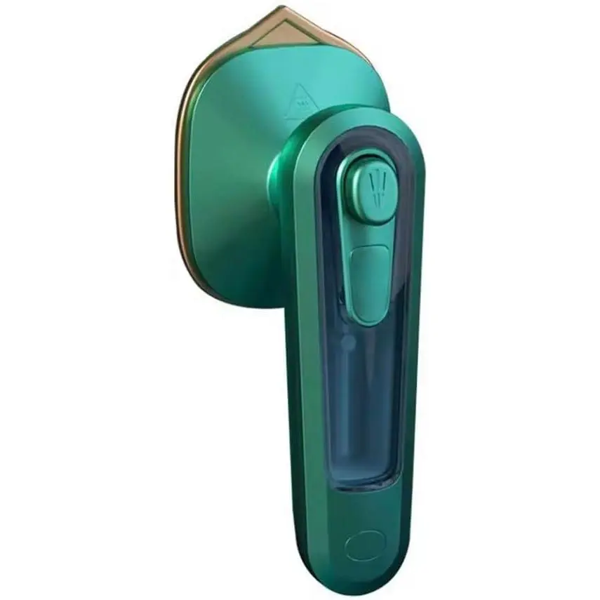Portable Handheld Garment Steamer - Steamer for Clothing, Compact Design with Gold Accent, Green Home Bathroom Gadget