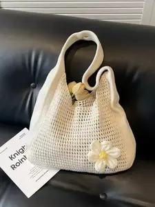 Boho Fashion Crochet Handbag, Single Shoulder WovenBeach Bag, Casual Shoulder Bag, Perfect for Vacation,Lightweight and Stylish, Ideal for Travel, FashionableBags, Handbag Shoulder Purse