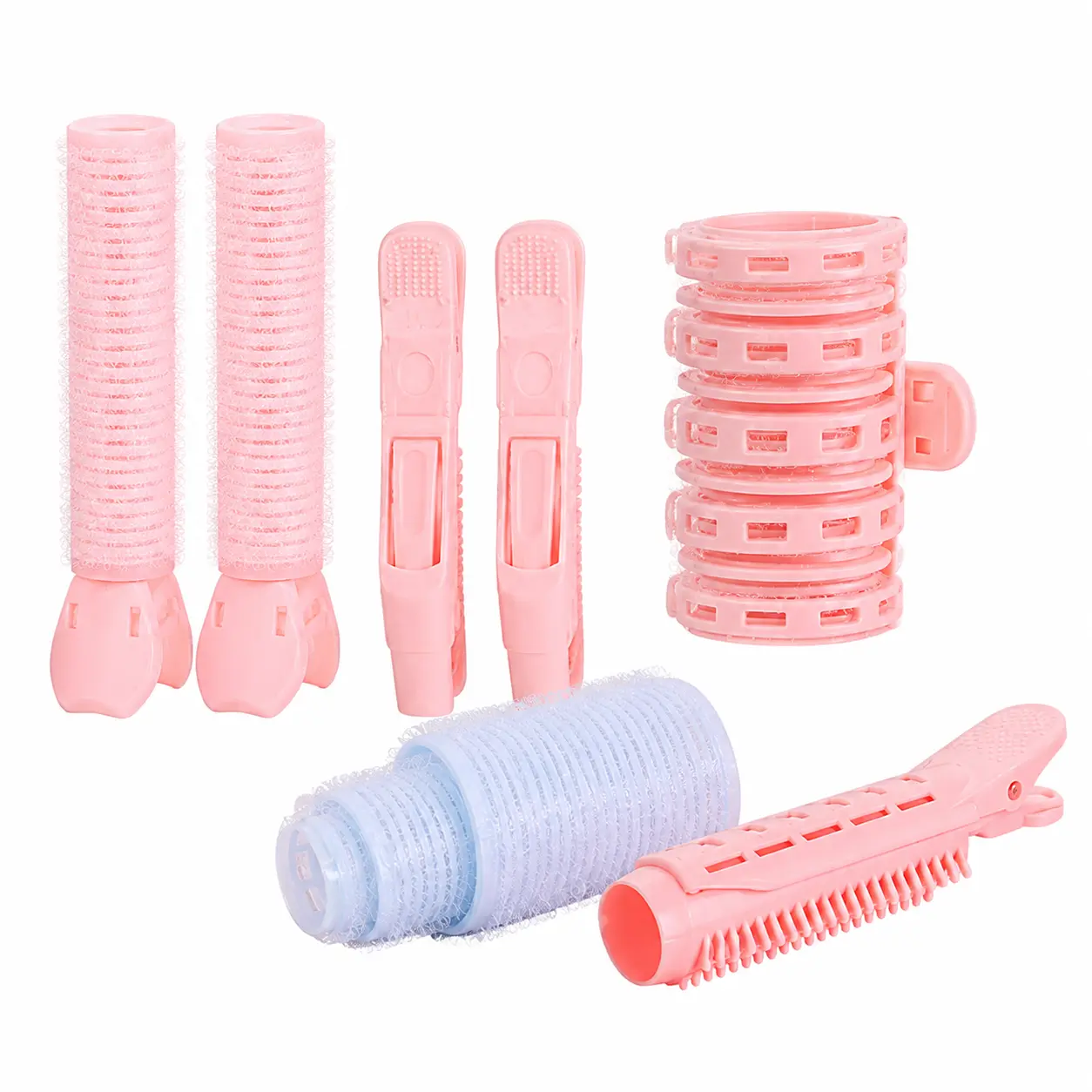 Women's Soft Velvet-Finish Hair Styling Clip Set – Fine-Medium Hair Fluffy Disc Top Knot Holder, Bangs Management Tool, Gentle Curler, Ideal for Daily Use & Quick Updo