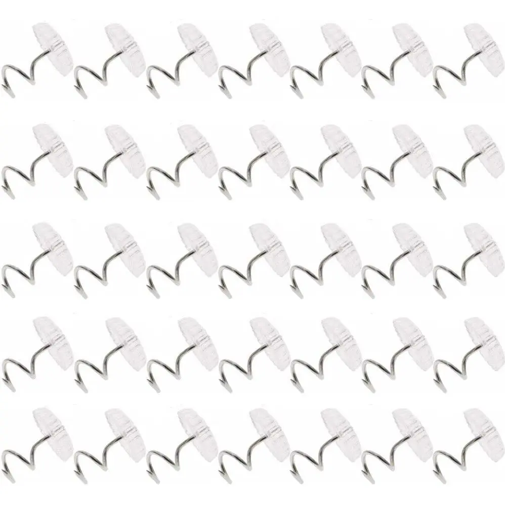 30 count Twist Pins Upholstery Clear Heads Slip Cover Fasteners (30 pcs) | Headliner Pins for Sofa  Van  Furniture Hold Bed Skirt Carpet Bed Skirt Bedding Supplies