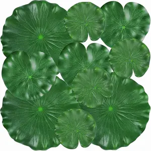 12Pcs Floating Lily Pads for Ponds, Fake Lily Pads, Artificial Lotus Leaves Decorative, 6in 7.8in 7in 4in Each 3pcs(Total 12pcs)
