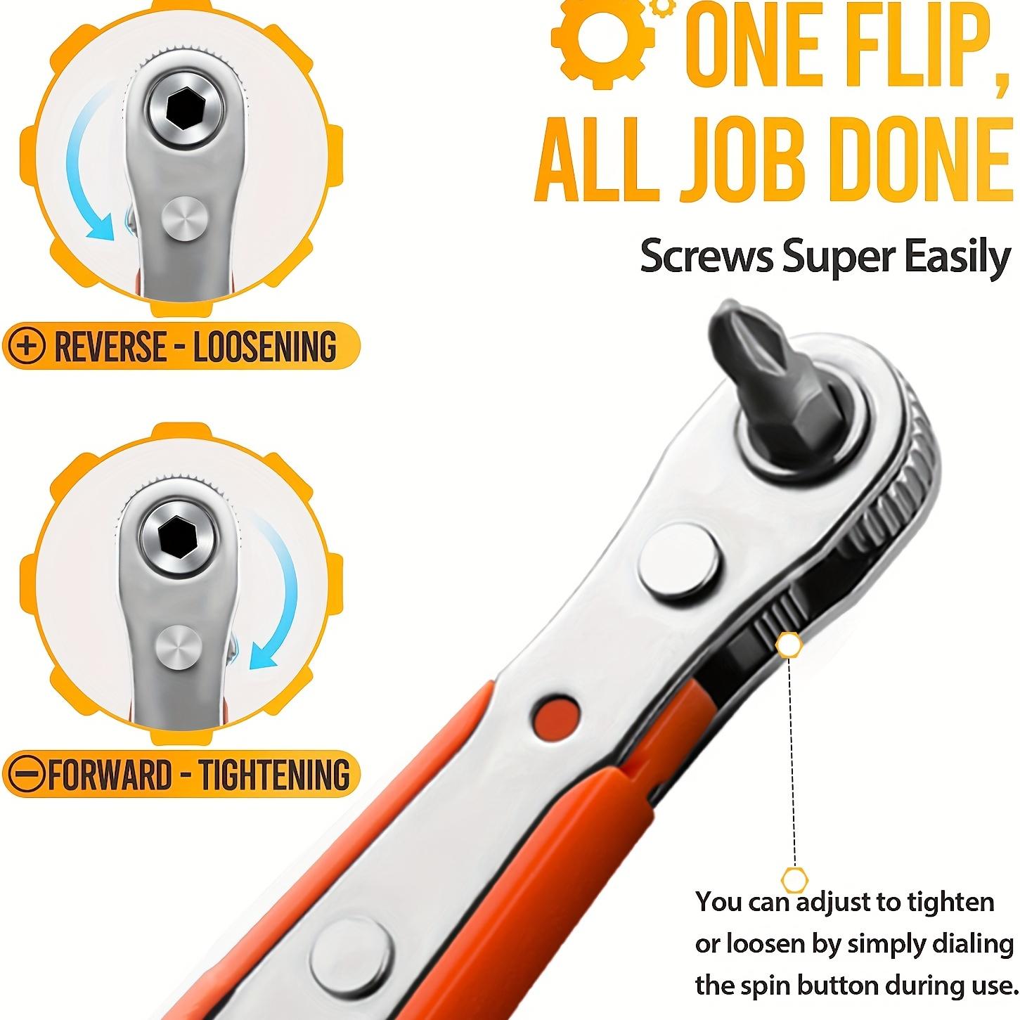 Right Angle Screwdriver Set, Mini Ratchet Screwdriver Set, Multifunctional Screwdriver Set for Small Spaces