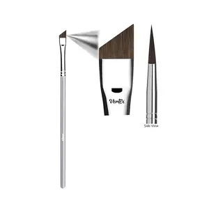 Angled Slanted Eyeliner Brush, Small Thin Winged Liner Brush for Clean Lines, Smooth Application for Liquid Gel Liner, Flat Precision Edges for Fine Wing & Sexy Cat Eye Makeup