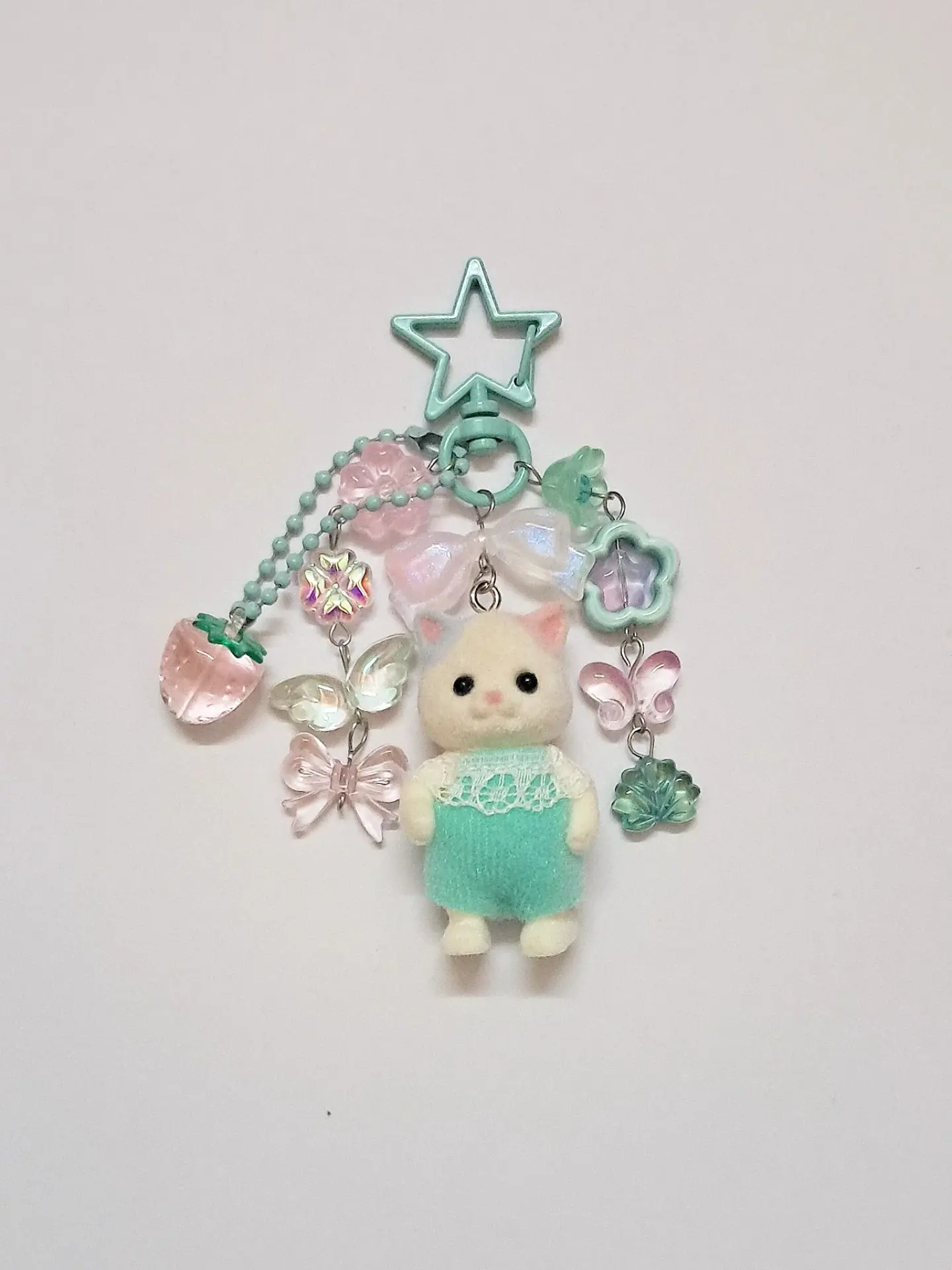 Handmade Y2K Cute Animal Keychain, Caramel Cat and Puppy Bag Charm, Unique Accessory for Bags, Perfect Gift Idea, Key Charms