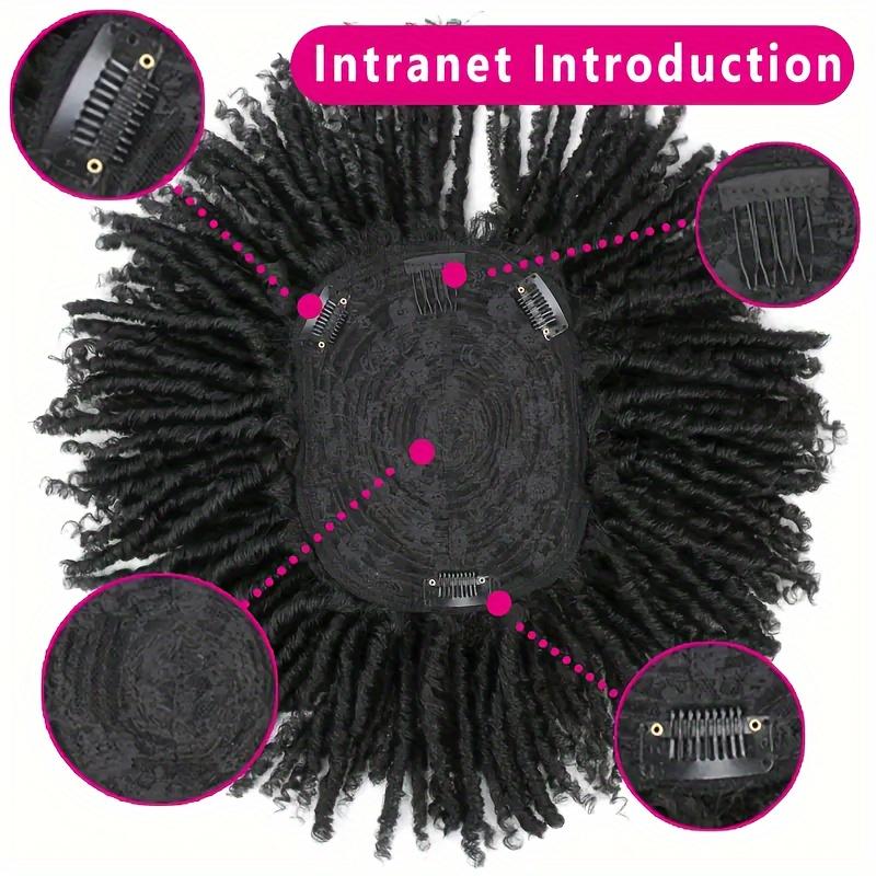 6 Inch Synthetic Dreadlock Topper with Clip In Braided Hair Half Wigs Short Dreadlocks Hair Pieces Toupee Afro Hair for Women And Men 6 Inch Synthetic Dreadlock Topper with Clip In Braided Hair Half Wigs Short Dreadlocks Hair Pieces Toupee Afro Hair for Women And Men