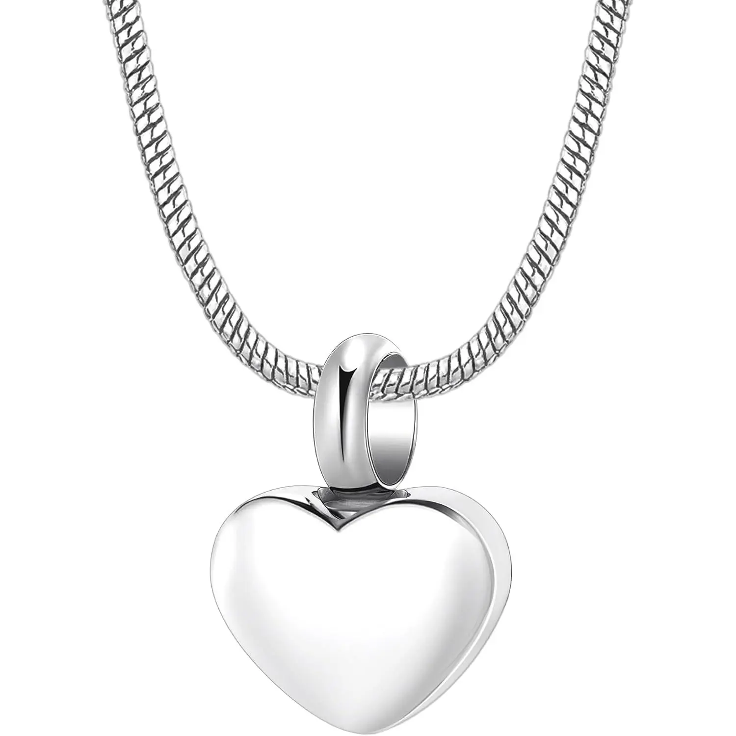 Women's Mini Heart Urn Necklace, Cremation Jewelry Ashes Holder for Loved Ones Keepsake trendy chain steel chain necklace stainless waterproof bling pro cuban chain necklace gold unisex stone birthday halloween gift