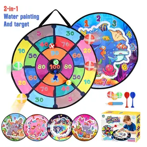 Magic Water Canvas, Dart Sticky Ball, Dual-Sided Drawing Mat Toy, Animal, Ocean, Dinosaur, Space, Mermaid Series, Educational Gift