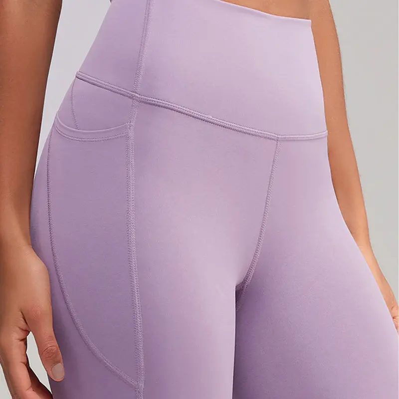 Skin-friendly, naked-feel yoga pants, elastic shaping, high-waisted, butt-lifting fitness pants for women, quick-dry tight pants for outdoor sports