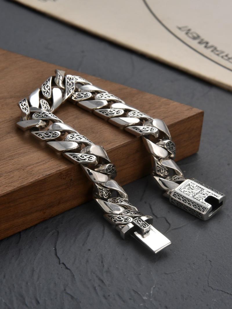 Punk Style Vintage Stainless Steel Bracelet for Men – Trendy All-match Fashion Jewelry, Exquisite Decor for Party & Daily Wear, Ideal Birthday Gift