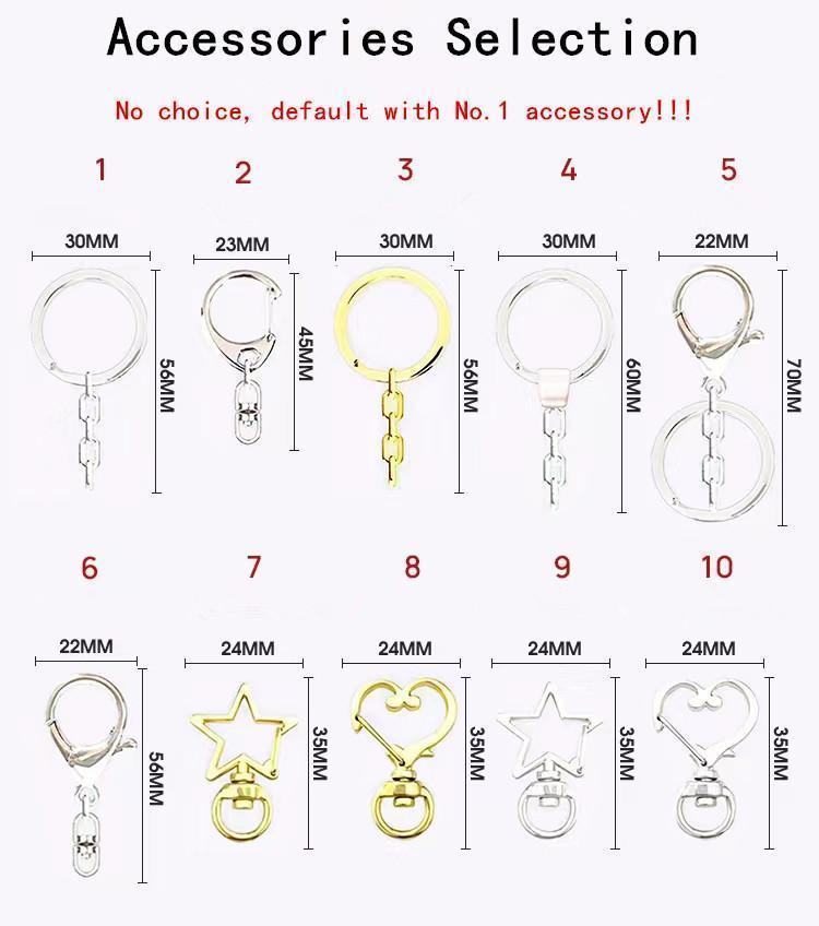 Custom 10 Pieces Hologram Clear Keychain Designer Personalized Cute Arcylic Key Chains Customized Anime Figures Pendant Yourself