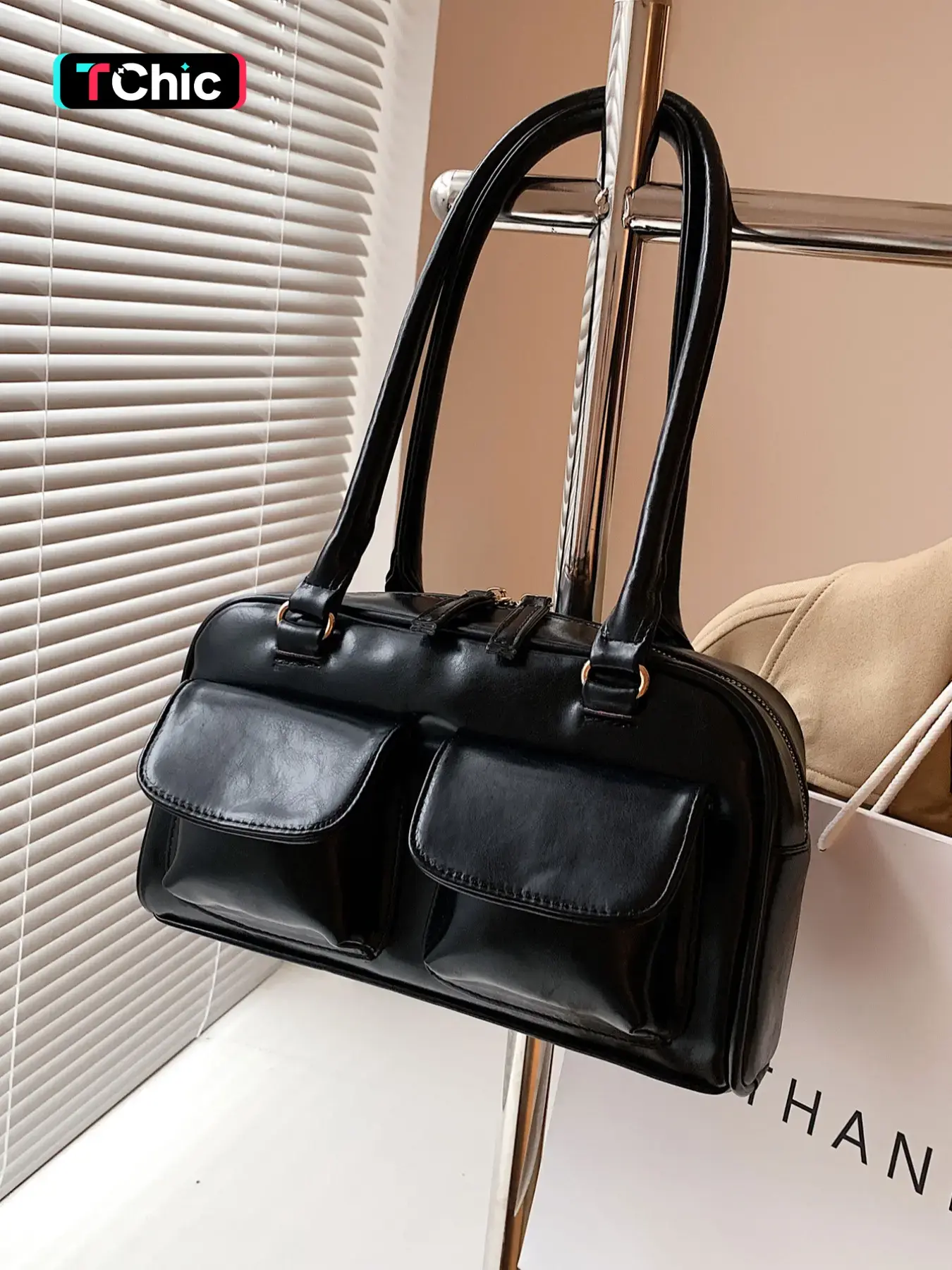 Women's Elegant PU Leather Shoulder Clutch, Minimalist Large Capacity Trendy, Chic All-match Shoulder Bag for Daily Use, Elegant Commuter Bag, Commuter Purse, Fashionable Bag