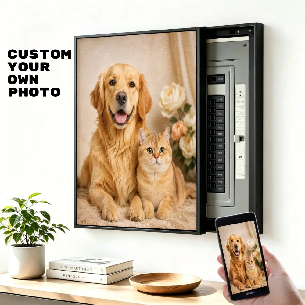 Custom Photo Canvas Wall Art for breaker box decoration–  Pet Portrait Canvas Prints, Wedding Photos, Anniversary Gifts, Baby Milestones and Memorial Keepsakes. Send us your high-resolution photo after ordering for personalization.