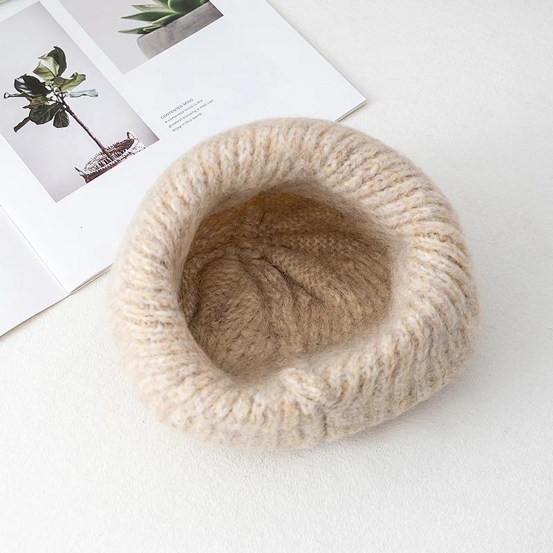 New Style Winter Warm Solid Color Slouchy Winter Hats Beanie Cap Y2k Warm Cap For Women Cap Winter Outdoor Knitted Girl Hats