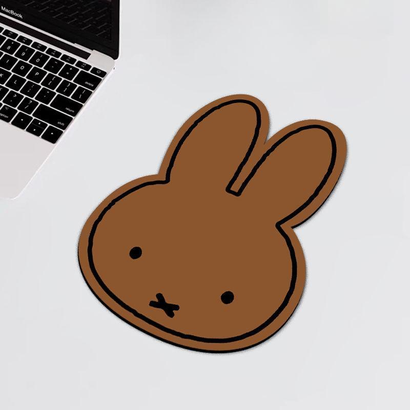 Miffy Mouse Pad Kawaii Cartoon Tech Surface with Non-slip Rubber Base for Office & Home Accessories Multi-functional Desk Mat
