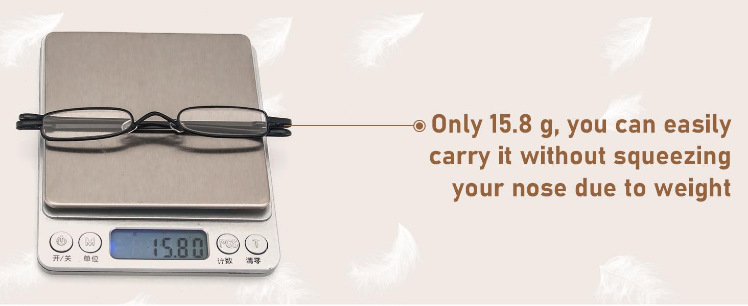 Small Reading Glasses Men Women 3 Pairs Slim Pocket Readers with Pen Clip Metal Case Spring Hinge 2.25